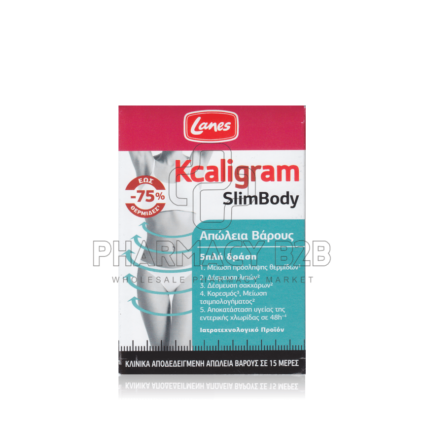 LANES Kcaligram SlimBody για Απώλεια Βάρους κάψουλες x60