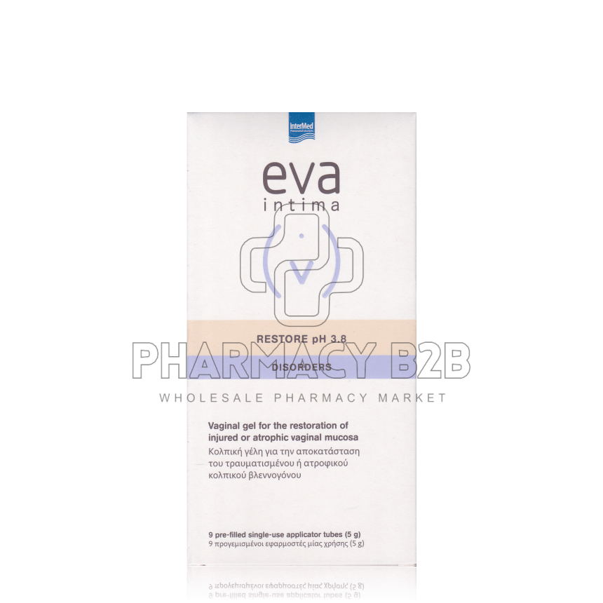 INTERMED EVA RESTORE GEL Κολπική Γέλη με Υαλουρονικό Οξύ 9X5g