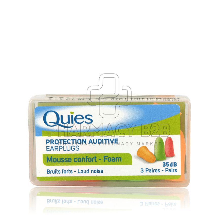 QUIES Ωτοασπίδες από αφρώδη μαλακή Πολυουρεθάνη, 3 ζεύγη