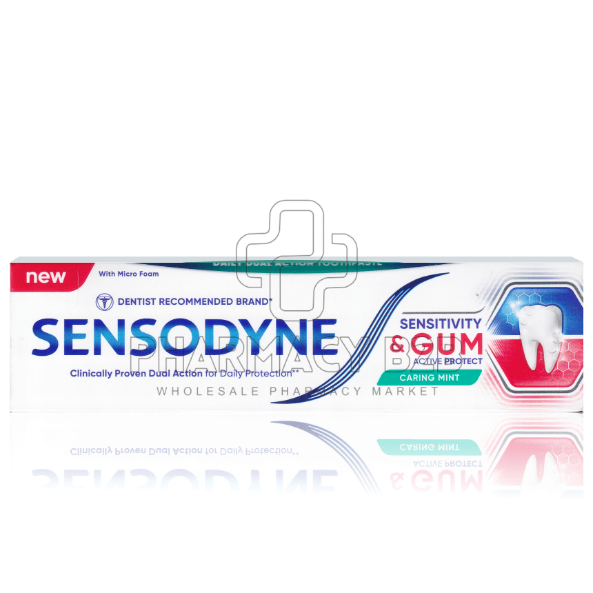 SENSODYNE Sensitivity & Gum Caring Mint Οδοντόκρεμα για Ευαίσθητα Δόντια & Ούλα που Αιμορραγούν 75ml