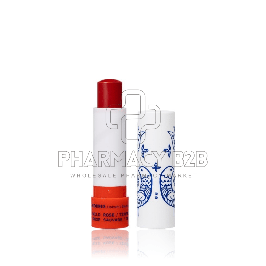 KORRES Lip Balm Wild Rose Tinted Ενυδατική Φροντίδα για Χείλη με Άγριο Τριαντάφυλλο με Χρώμα 4,5g