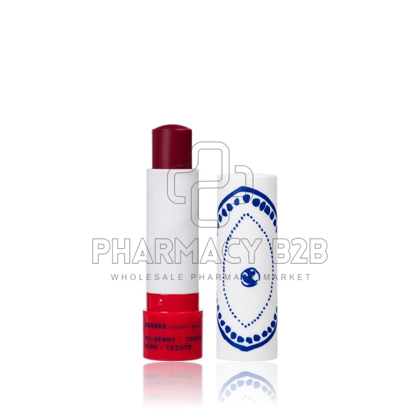 KORRES Lip Balm Mulberry Tinded Ενυδατική Φροντίδα για τα Χείλη Κόκκινα Μούρα με Χρώμα 4.5g