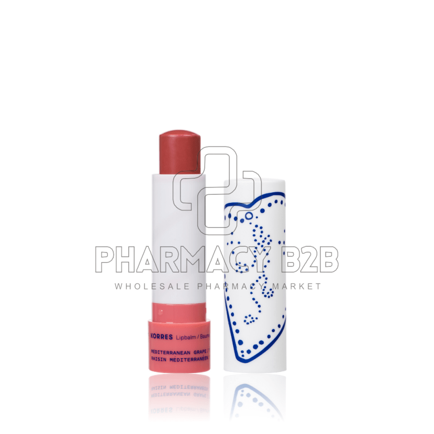 KORRES Lip Balm Mediterranean Grape Tinted Ενυδατική Φροντίδα  για  Χείλη με Σταφύλι με Χρώμα  4,5g