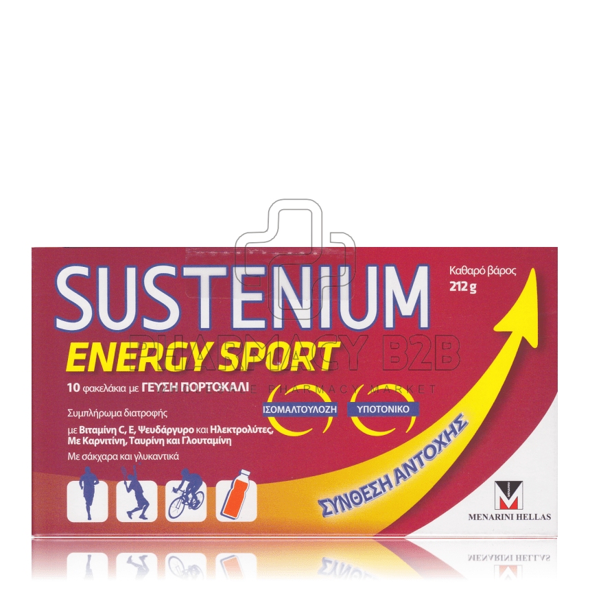 SUSTENIUM ENERGY SPORT Συμπλήρωμα διατροφής για αθλητές 10 φακελάκια