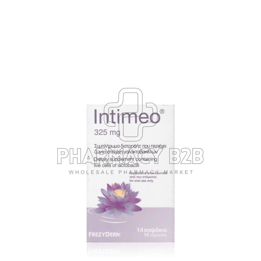 FREZYDERM Intimeo 325mg Συμπλήρωμα διατροφής με ζώντα στελέχη γλακτοβάκιλλων 14 καψάκια