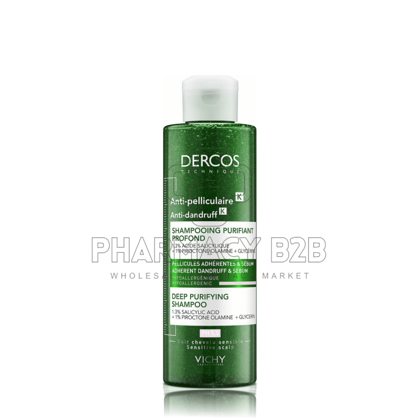 VICHY Dercos Anti Dandruff Κ Αντιπυτιριδικό Σαμπουάν για Ευαίσθητο Τριχωτό 250ml
