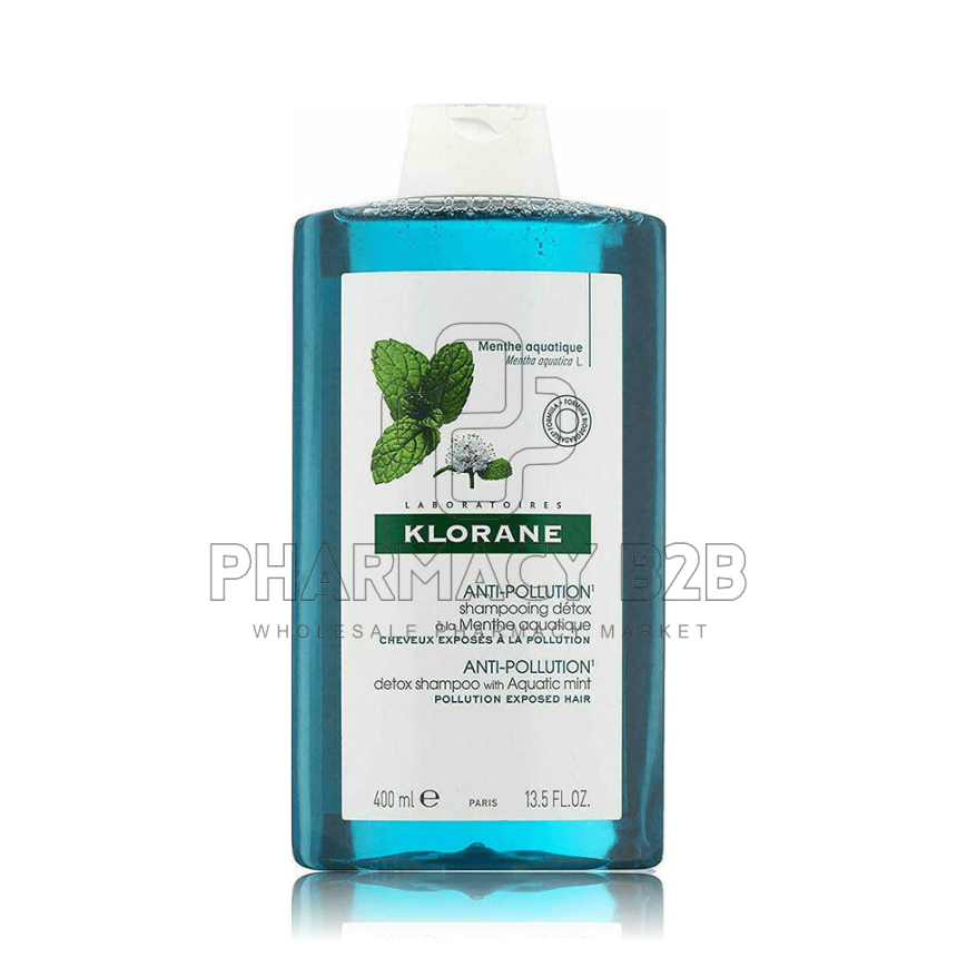 KLORANE SHAMPOO MENTHE με Υδάτινη Μέντα για Προστασία από τη Ρύπανση 400ml