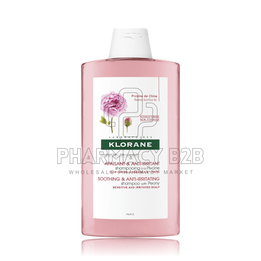 KLORANE SHAMPOO PIVOINE με Παιωνία για Ερεθισμένο Τριχωτό 400ml