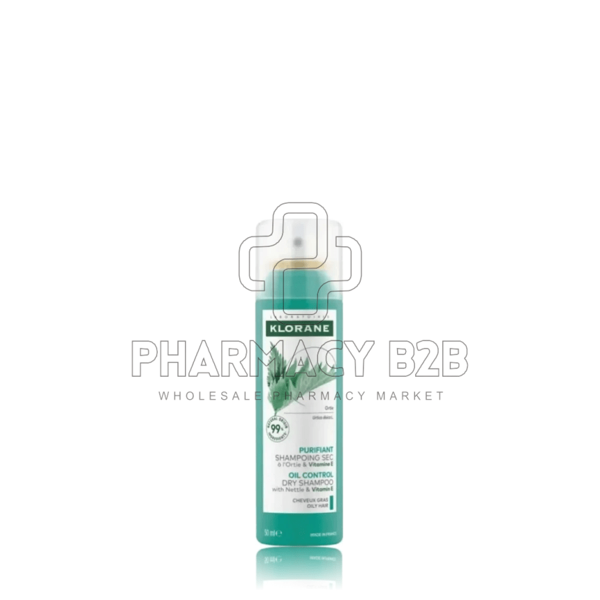 KLORANE Dry Shampoo Oil Control With Nettle & Vitamin E Ξηρό Σαμπουάν Για Λιπαρά Μαλλιά 50ml