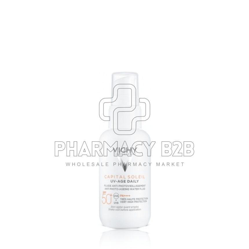 VICHY Capital Soleil UV Age Daily SPF50+ Anti-Aging Sun Cream Λεπτόρρευστο Αντιηλιακό Κατά της Φωτογήρανσης 40ml