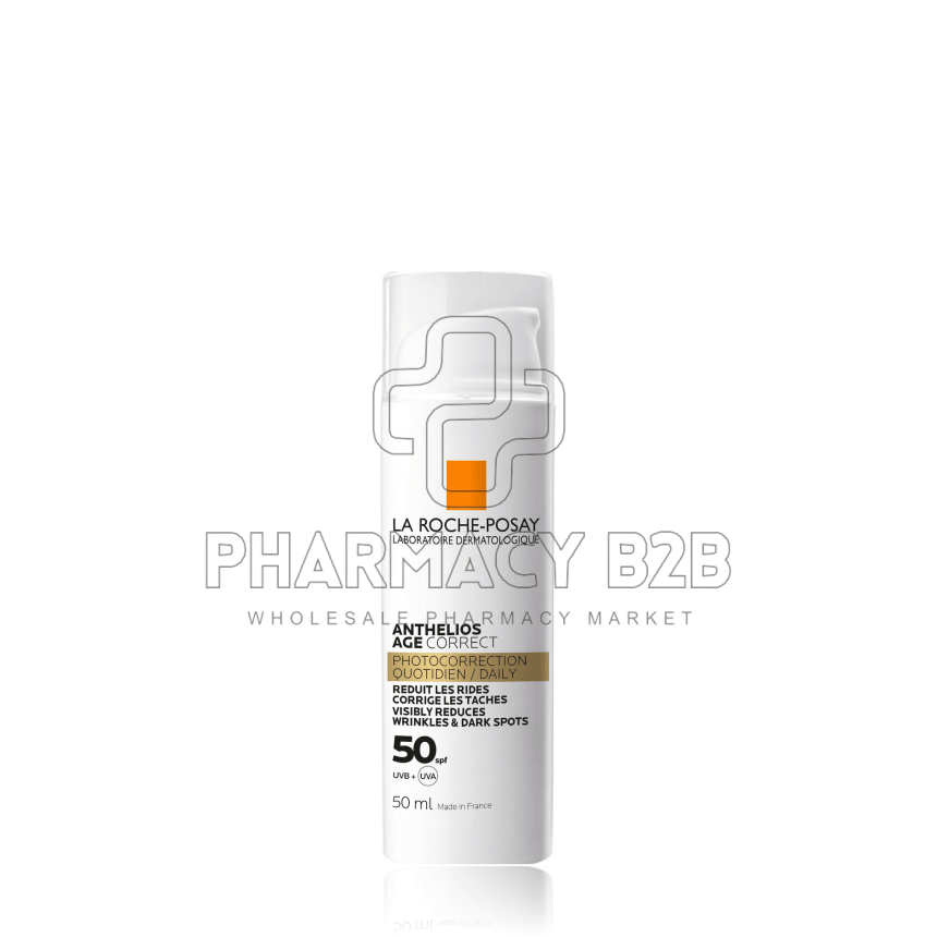 LA ROCHE-POSAY Anthelios Age Correct Photocorrection Daily Light Cream Αντηλιακή Αντιγηραντική Κρέμα Προσώπου SPF50 50ml