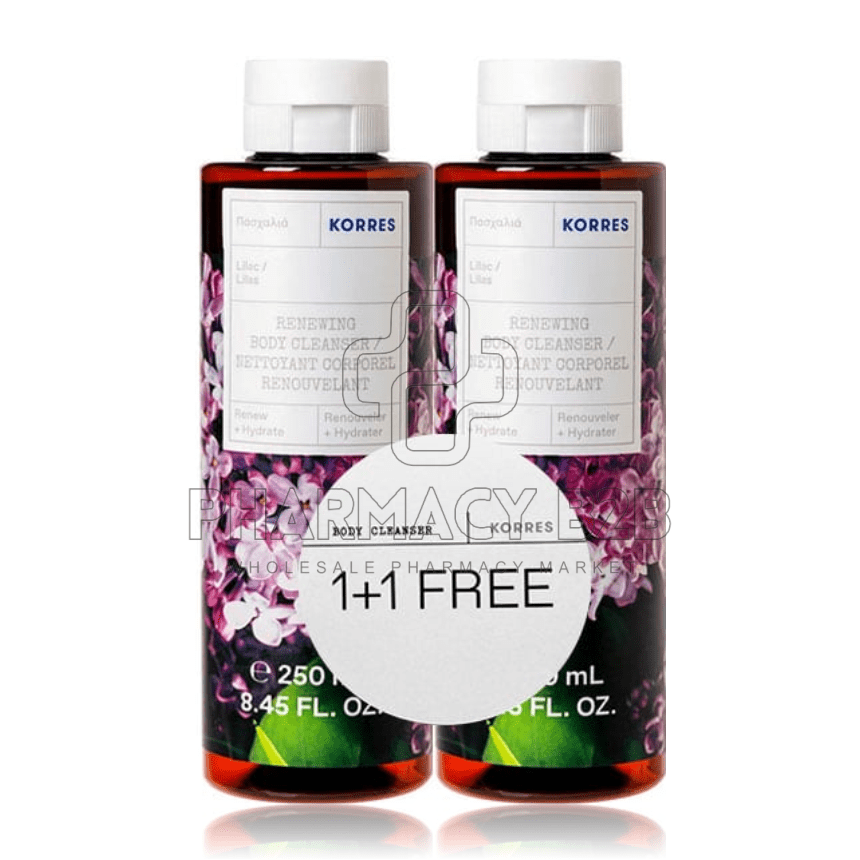 KORRES Renewing Body Cleanser Lilac Αφρόλουτρο Πασχαλιά 1+1 2x250ml