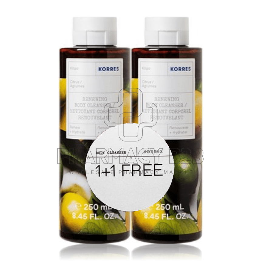 KORRES Renewing Body Cleanser Citrus Αφρόλουτρο Κίτρο 1+1 2x250ml