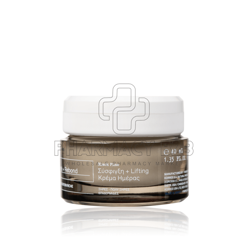 KORRES Black Pine Bounce Firming Moisturizer Μαύρη Πεύκη Σύσφιγξη + Lifting Κρέμα Ημέρας Ξηρές/Πολύ Ξηρές Επιδερμίδες 40ml