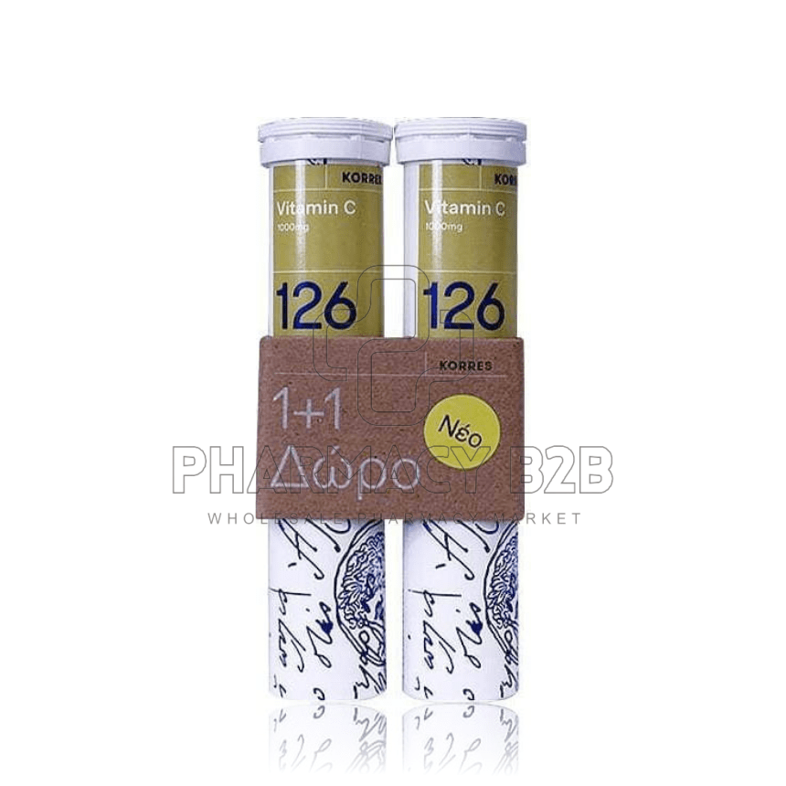 KORRES ΒΙΤΑΜΙΝΕΣ VITAMIN C 1+1 αναβράζοντα δισκία 2x18