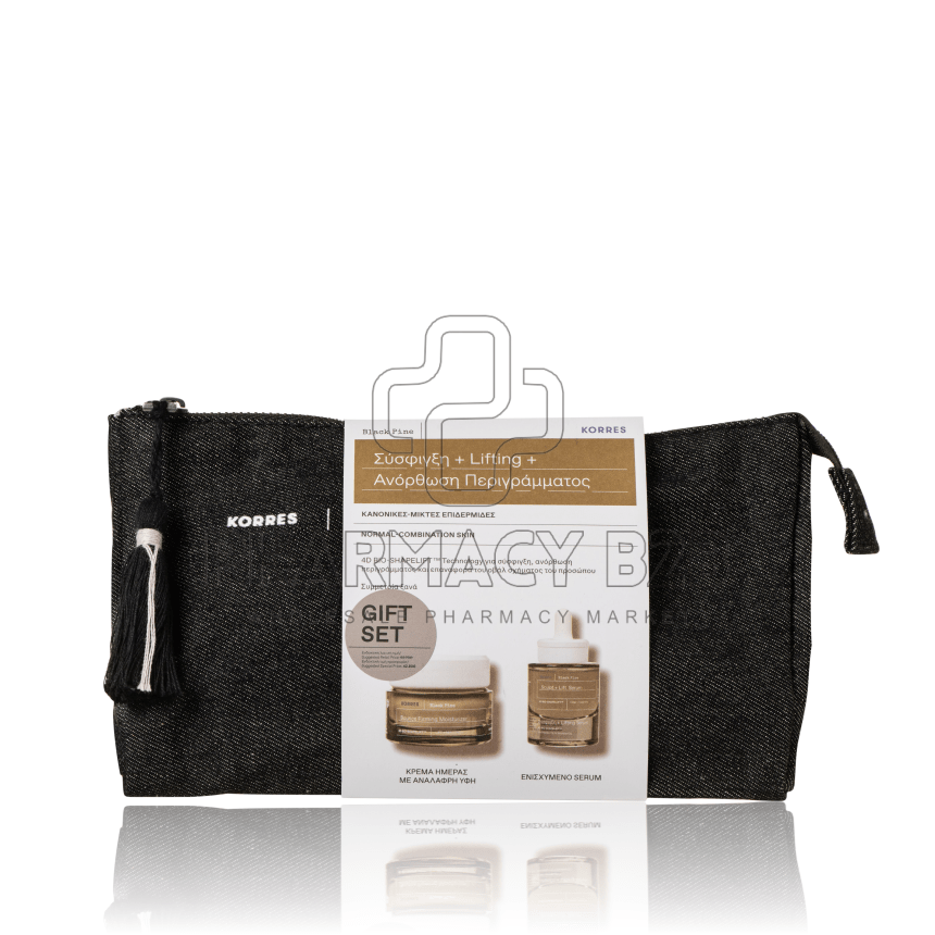 KORRES Μαύρη Πεύκη 4D Κρέμα Ημέρας για Κανονικές-Μικτές Επιδερμίδες 40ml & Serum για Σύσφιγξη + Lifting 30ml