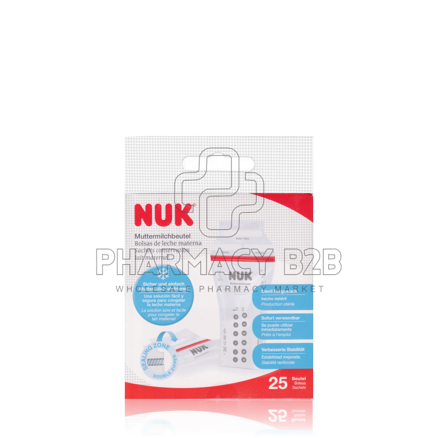 NUK Σακουλάκια φύλαξης μητρικού γάλακτος 25τμχ