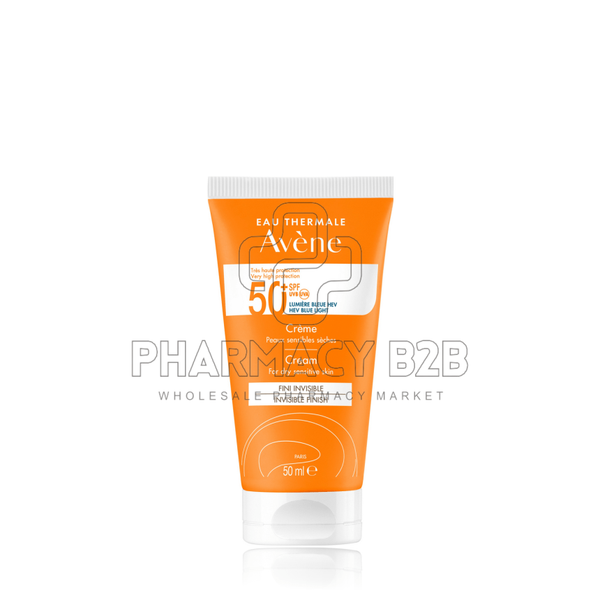 AVENE Soins Solaire Cream SPF50+ Αντιηλιακή Κρέμα Προσώπου για Ξηρό/ Πολύ Ξηρό Δέρμα 50ml