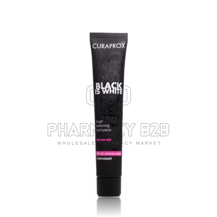 CURAPROX Black is White Λευκαντική Οδοντόκρεμα 90ml