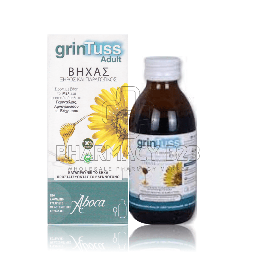 ABOCA GrinTuss Adult Σιρόπι Ενηλίκων για Ξηρό & Παραγωγικό Βήχα 180g ABOCA GrinTuss Adult Σιρόπι Ενηλίκων για Ξηρό & Παραγωγικό Βήχα 180g