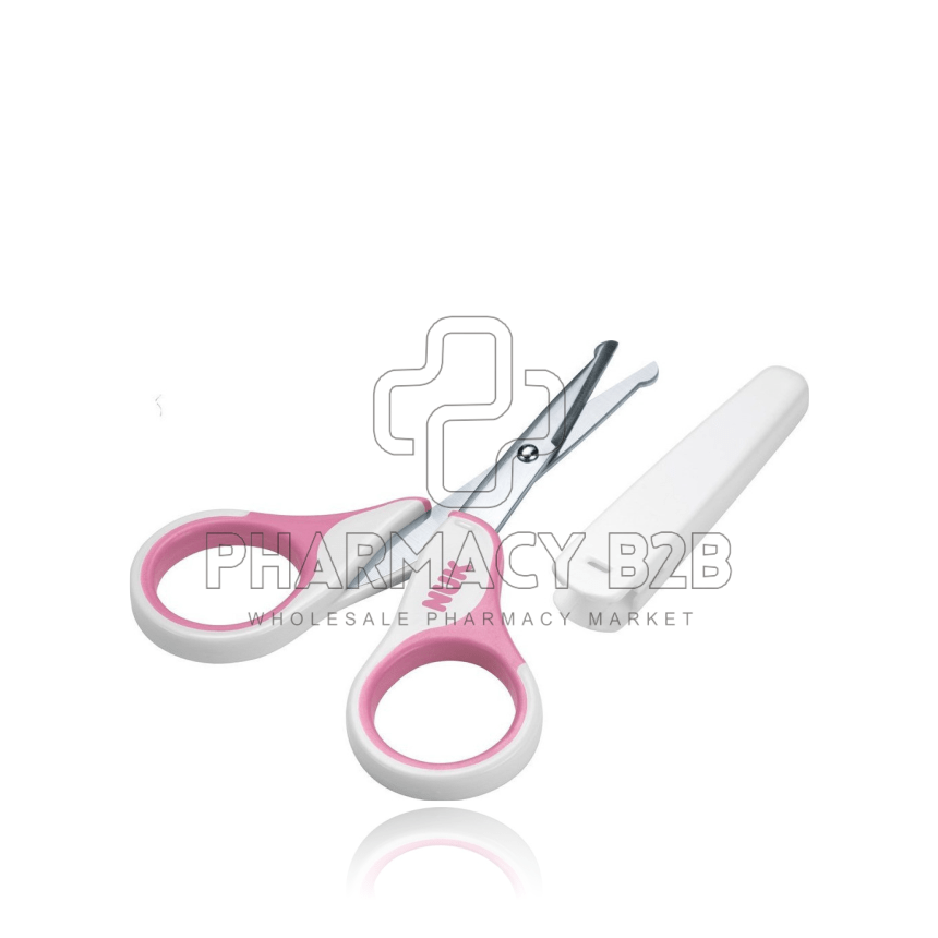 NUK Ψαλιδάκι Ασφαλείας με Στρογγυλεμένες Μύτες & Προστατευτικό Κάλυμμα 1τεμ.