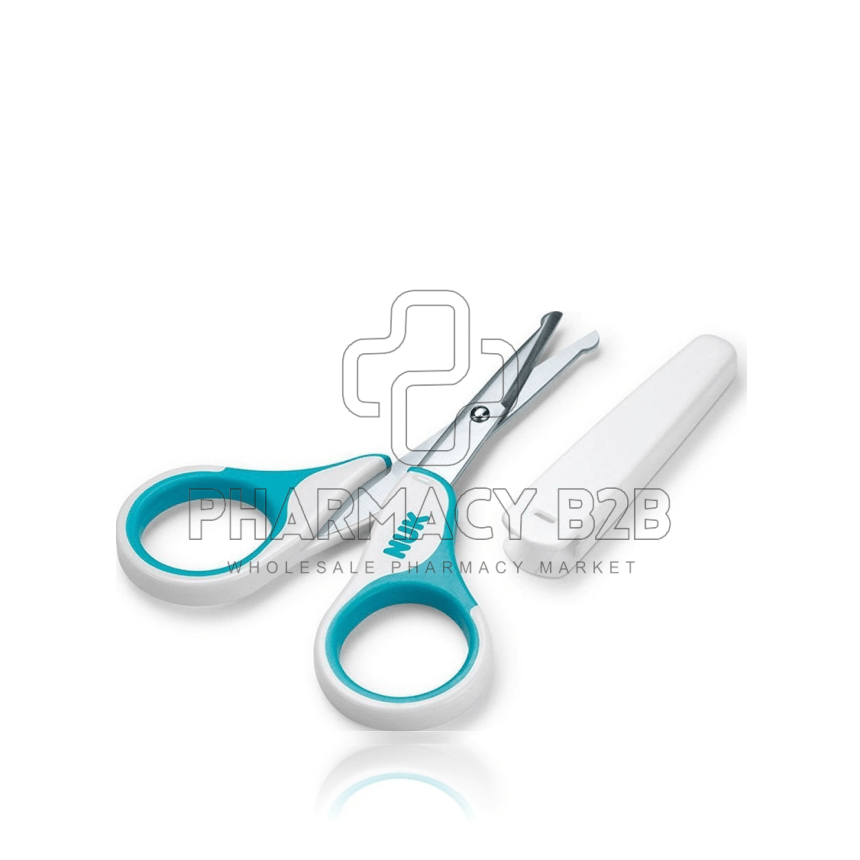 NUK Ψαλιδάκι Ασφαλείας με Στρογγυλεμένες Μύτες & Προστατευτικό Κάλυμμα 1τεμ.