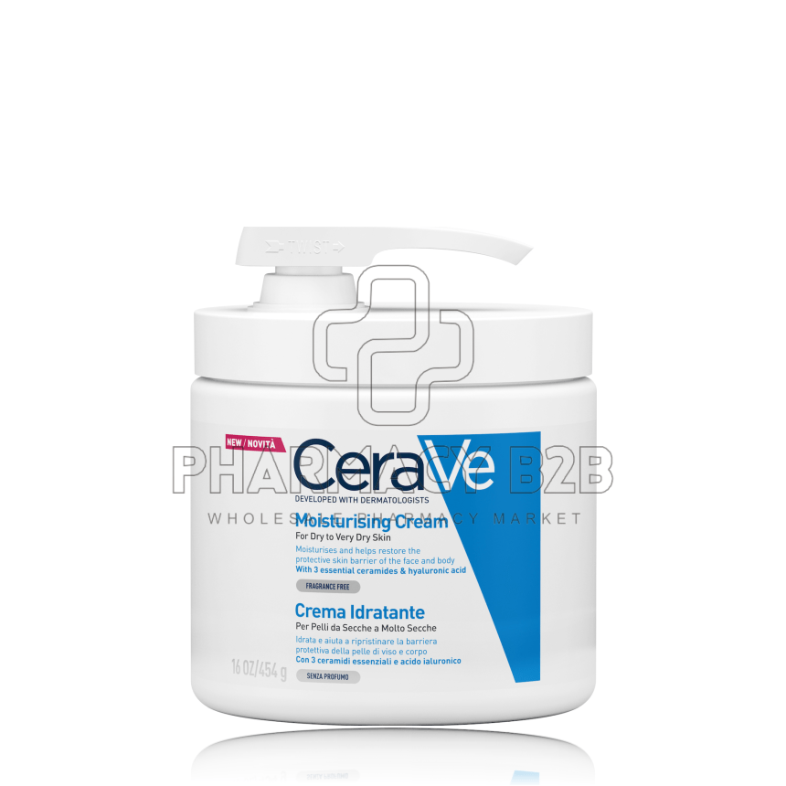 CERAVE Moisturising Cream Ενυδατική Κρέμα Προσώπου & Σώματος με αντλία 473ml