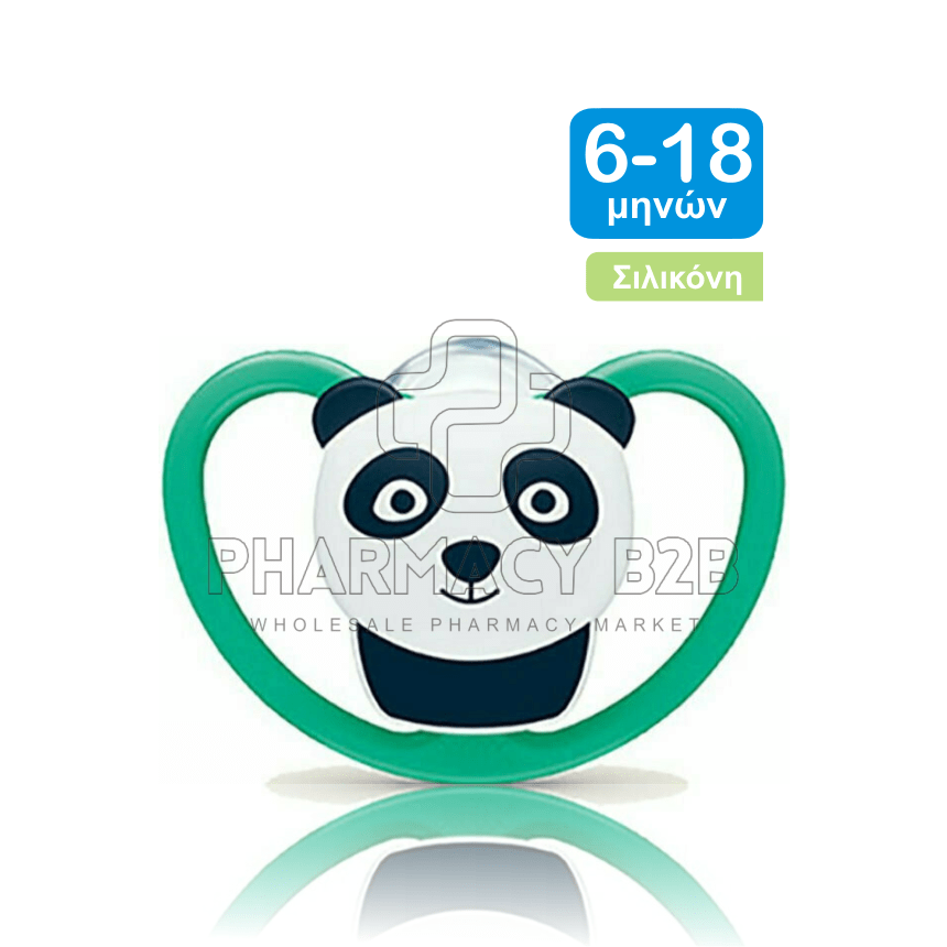 NUK Ορθοδοντική Πιπίλα Σιλικόνης για 6-18 μηνών Space με Θήκη, 1 τμχ