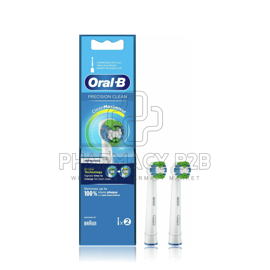 ORAL-B Ανταλλακτικές Κεφαλές για Ηλεκτρική Οδοντόβουρτσα Precision Clean 2τμχ