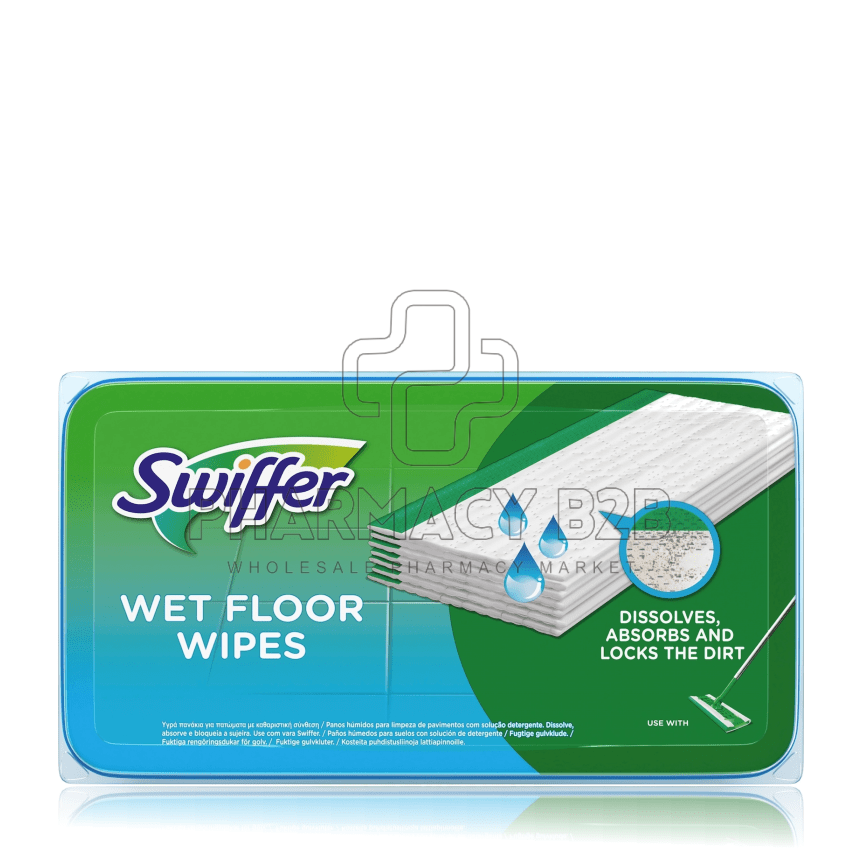 SWIFFER Υγρά Πανάκια Καθαρισμού Πατωμάτων Με Άρωμα Λεμονιού 24τμχ