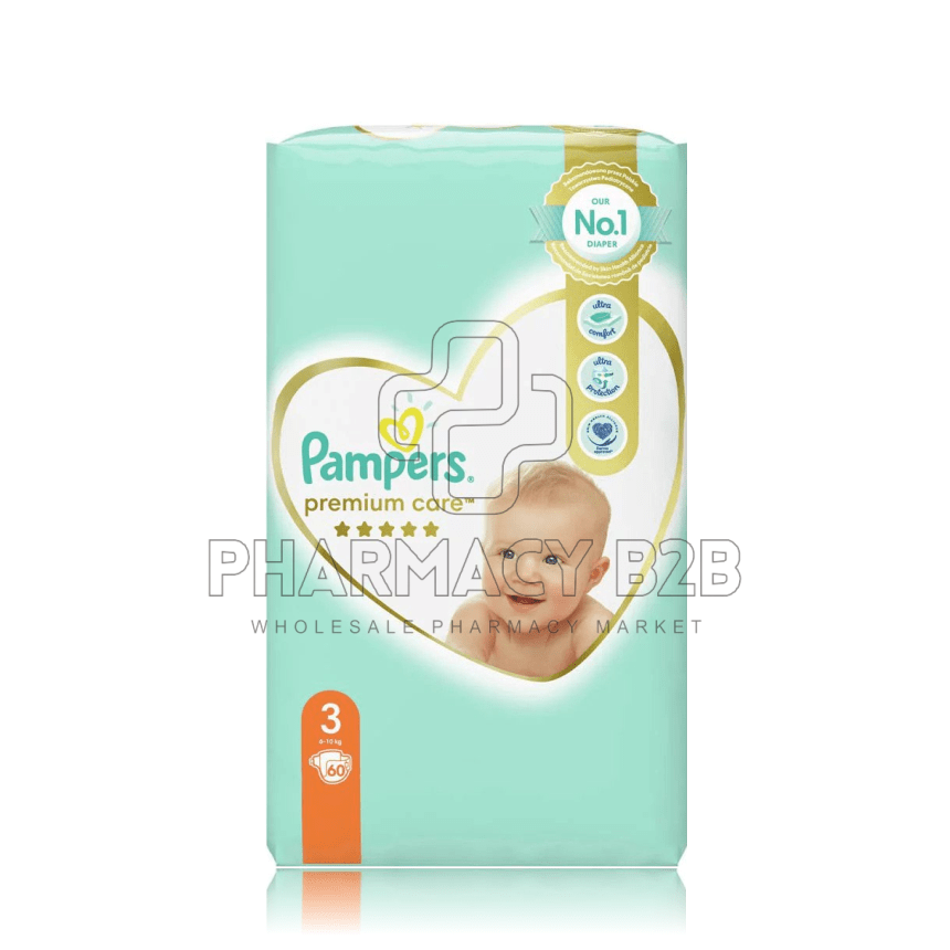 PAMPERS PREMIUM CARE 3 (6-10 kg) X60
