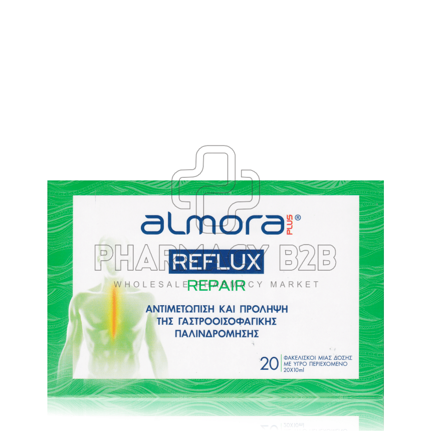 ALMORA PLUS Reflux Repair για την Αντιμετώπιση & Πρόληψη της Γαστροοισοφαγικής Παλινδρόμησης 20 Φακελάκια x 10ml