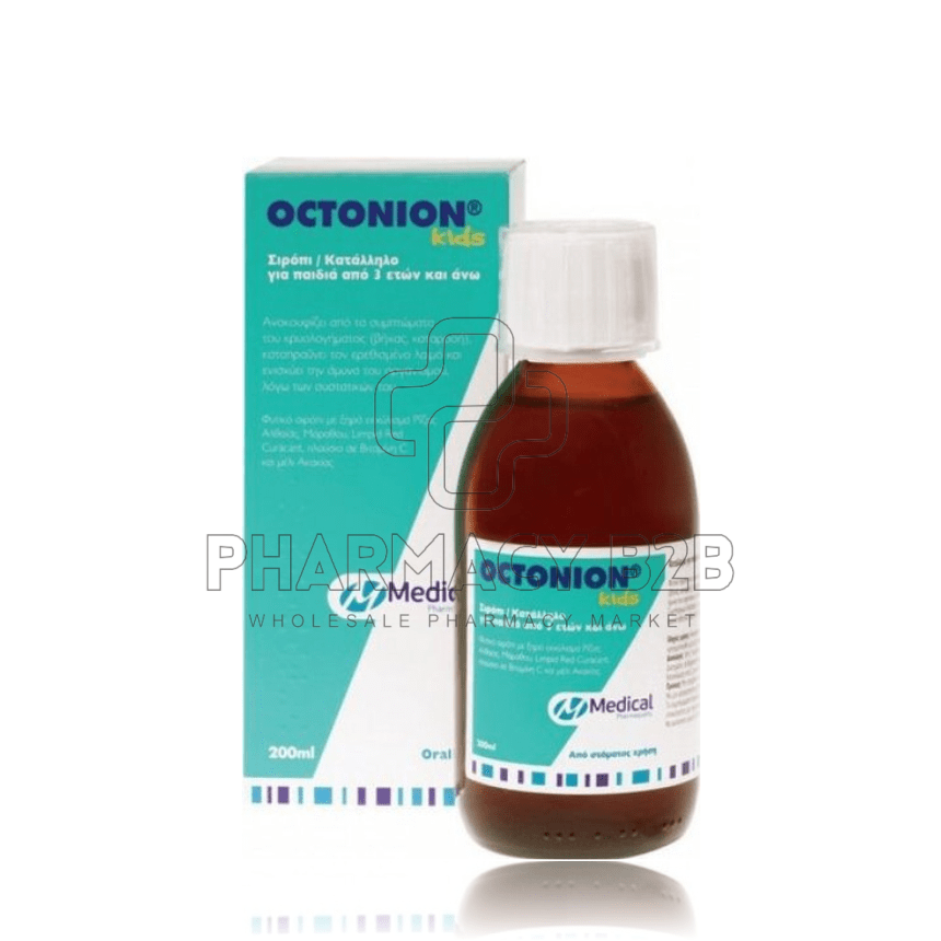 OCTONION Σιρόπι Παιδικό για το Βήχα, τον Ερεθισμένο Λαιμό και το Κρυολόγημα 200ml