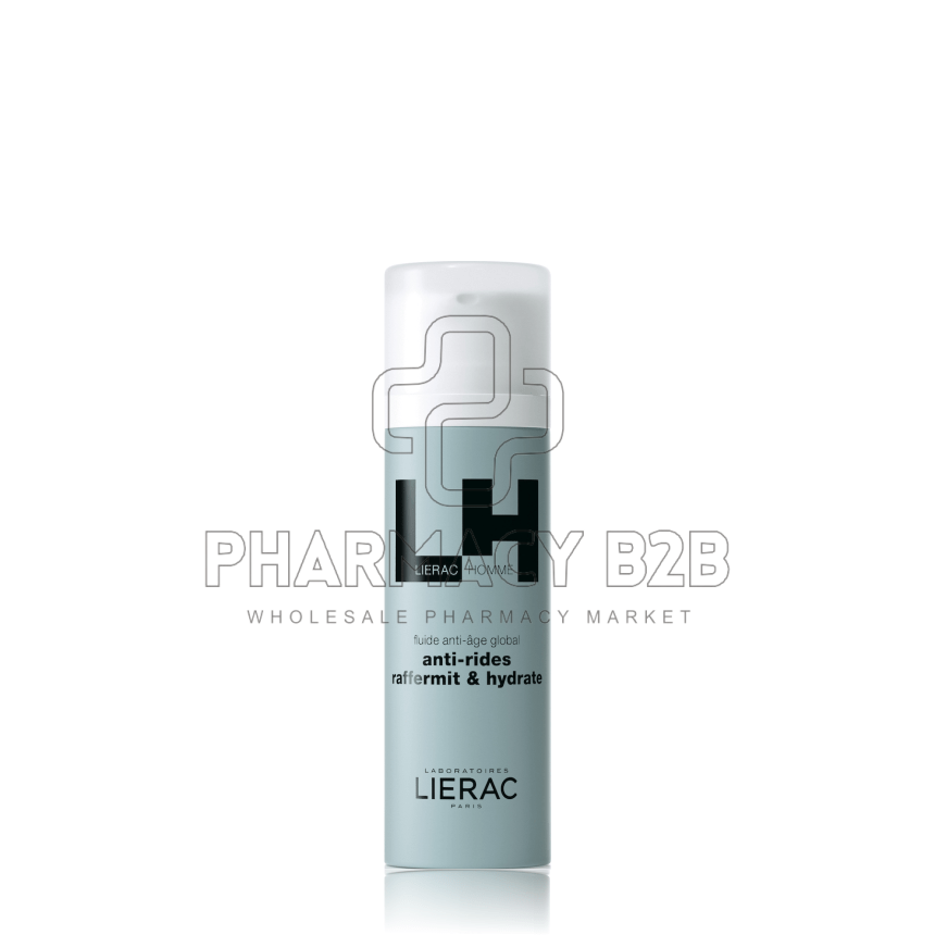 LIERAC Homme Anti-Rides Raffermit & Hydrate Global Ανδρική Λεπτόρρευστη Κρέμα με Ολοκληρωμένη Αντιγηραντική Δράση 50ml