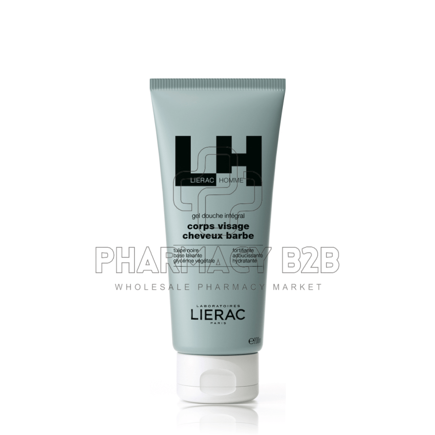 LIERAC Homme Gel Douche Integral Τζελ Καθαρισμού για Σώμα, Πρόσωπο, Μαλλιά & Γένια 200ml