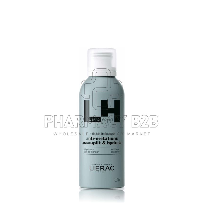 LIERAC Homme Shaving Foam Αφρός Ξυρίσματος Κατά των Ερεθισμών που Απαλύνει & Ενυδατώνει 150ml