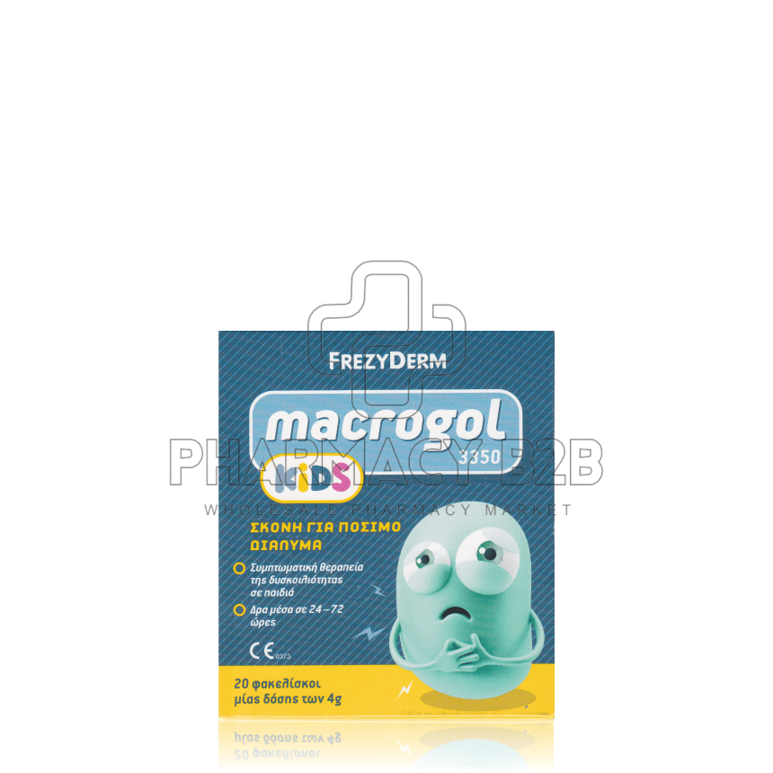 FREZYDERM MACROGOL 3350 KIDS Σκόνη για Συμπτωματική Θεραπεία Δυσκοιλιότητας σε Παιδιά x20 φακελίσκοι μίας δόσης των 4g