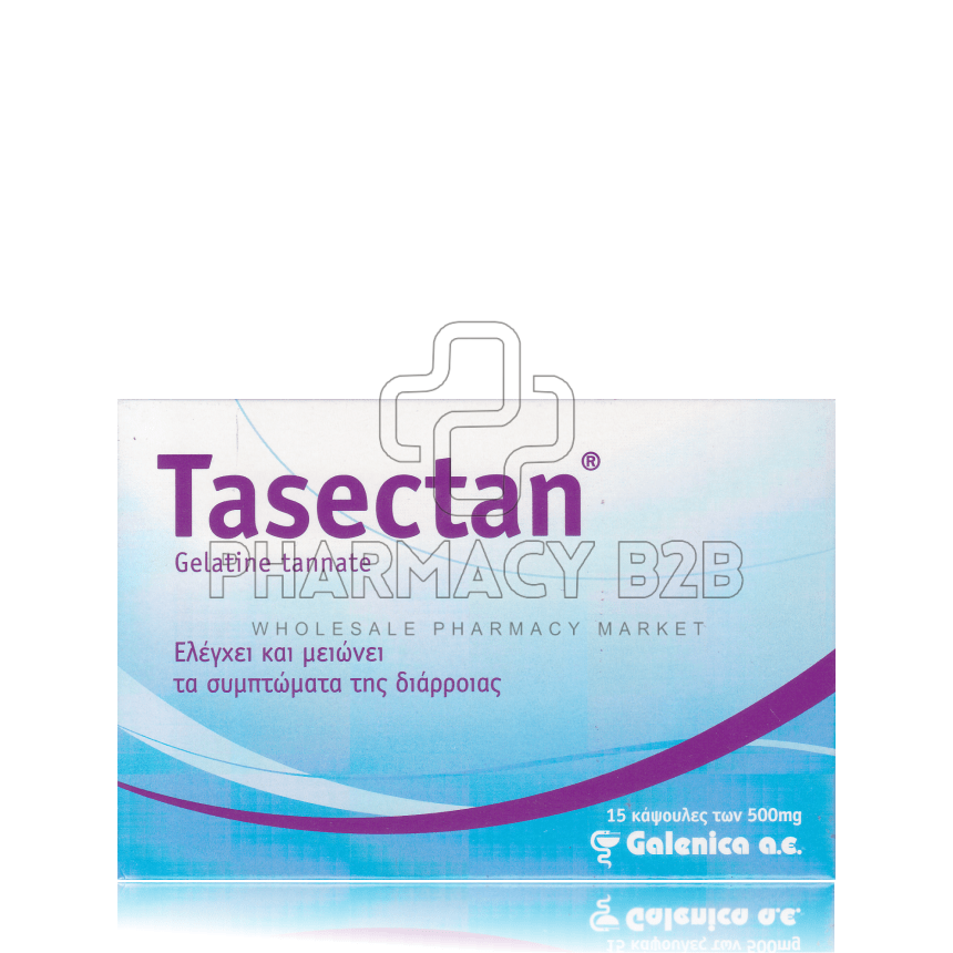 TASECTAN 500mg για τον Έλεγχο των Συμπτωμάτων της Διάρροιας, 15 κάψουλες