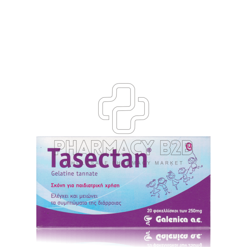 TASECTAN 250mg για τον Έλεγχο των Συμπτωμάτων της Διάρροιας για Παιδιά, 20 φακελλίσκοι
