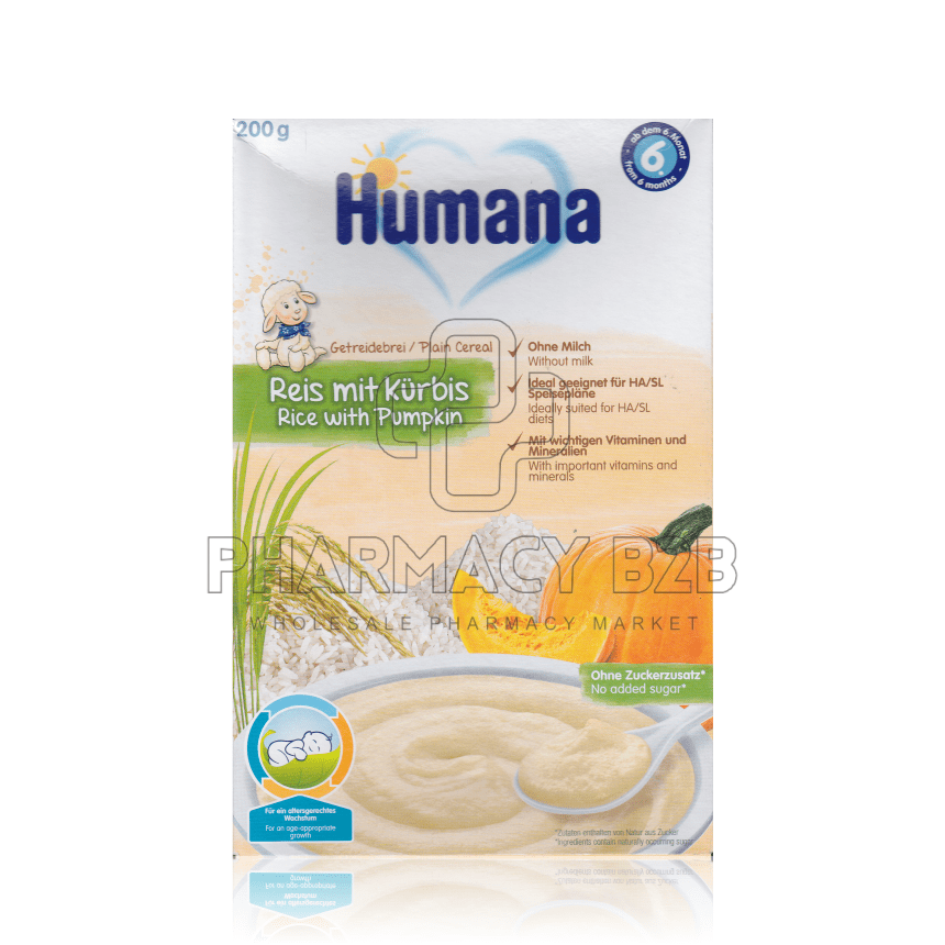 HUMANA ΚΡΕΜΑ ΡΥΖΑΛΕΥΡΟ ΚΟΛΟΚΥΘΑ 200GR