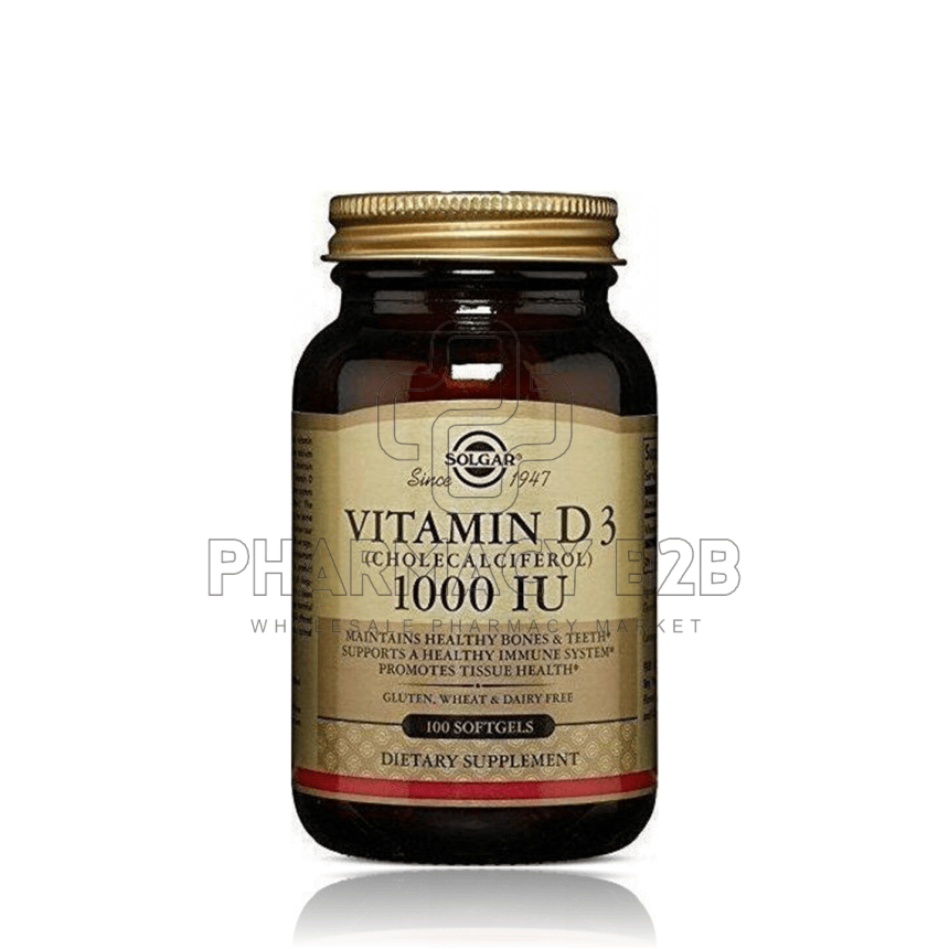 SOLGAR Vitamin D3 1000 IU (25μg) Βιταμίνης D3 x100 softgels SOLGAR Vitamin D3 1000 IU (25μg) Βιταμίνης D3 x100 softgels