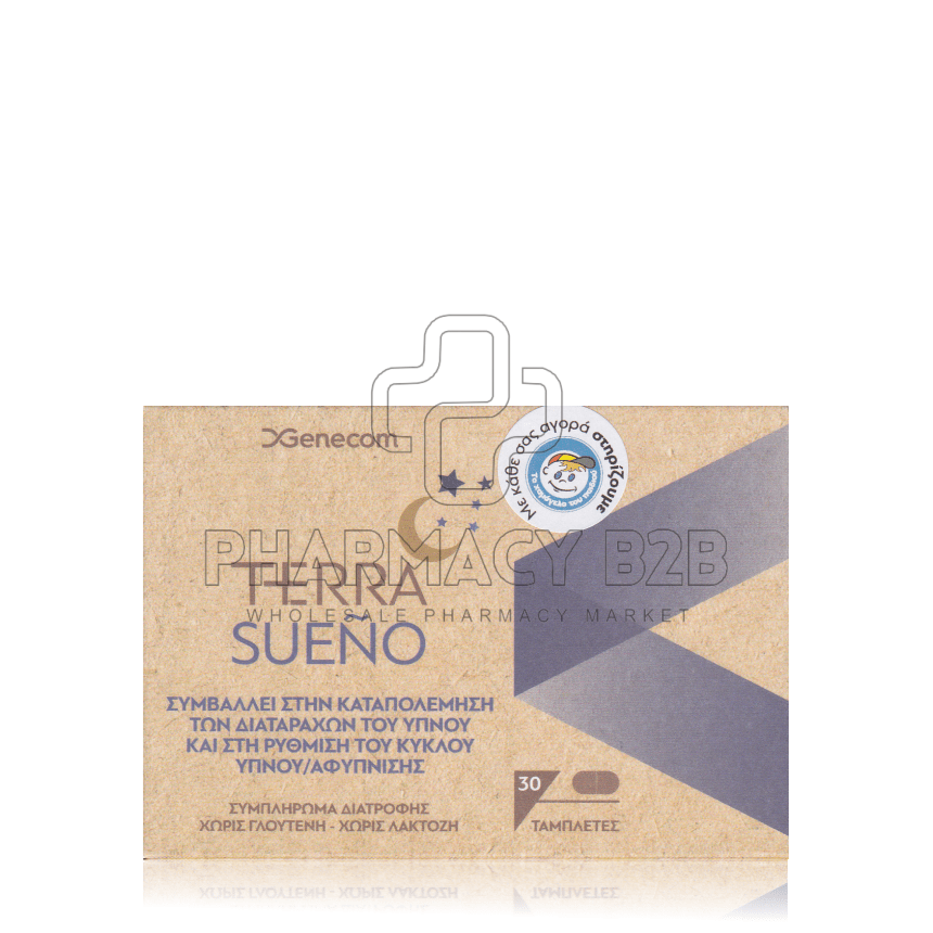 GENECOM TERRA SUENO Συμπλήρωμα Διατροφής για τις Διαταραχές του Ύπνου x30 ταμπλέτες
