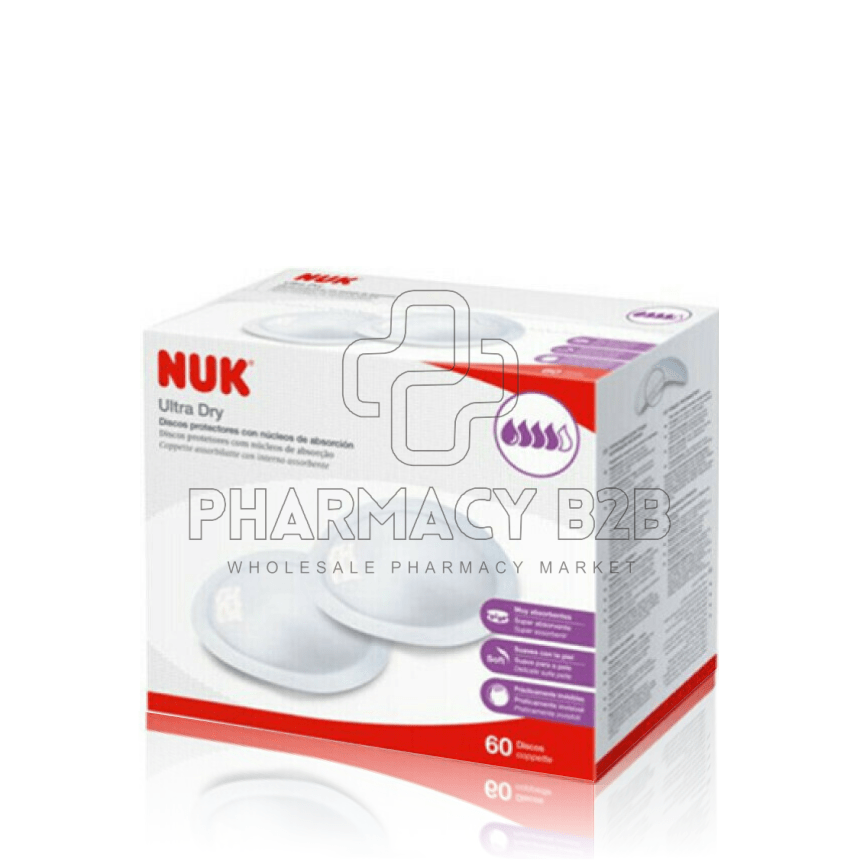 NUK Επιθέματα στήθους Ultra Dry, 60 τμχ