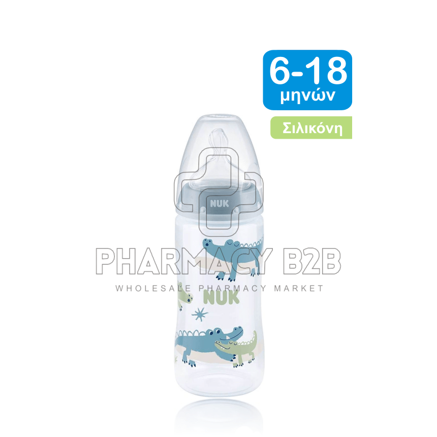 NUK First Choice Plus Μπιμπερό πολυπροπυλενίου (PP) 6-18m με θηλή σιλικόνης 300ml