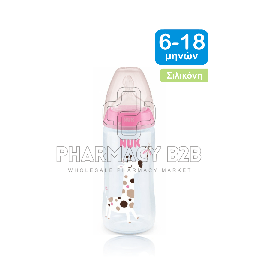 NUK First Choice Plus Μπιμπερό πολυπροπυλενίου (PP) 6-18m με θηλή σιλικόνης 300ml