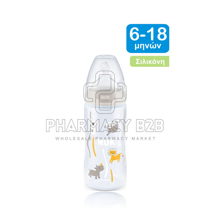 NUK First Choice Plus Μπιμπερό πολυπροπυλενίου (PP) 6-18m με θηλή σιλικόνης 300ml