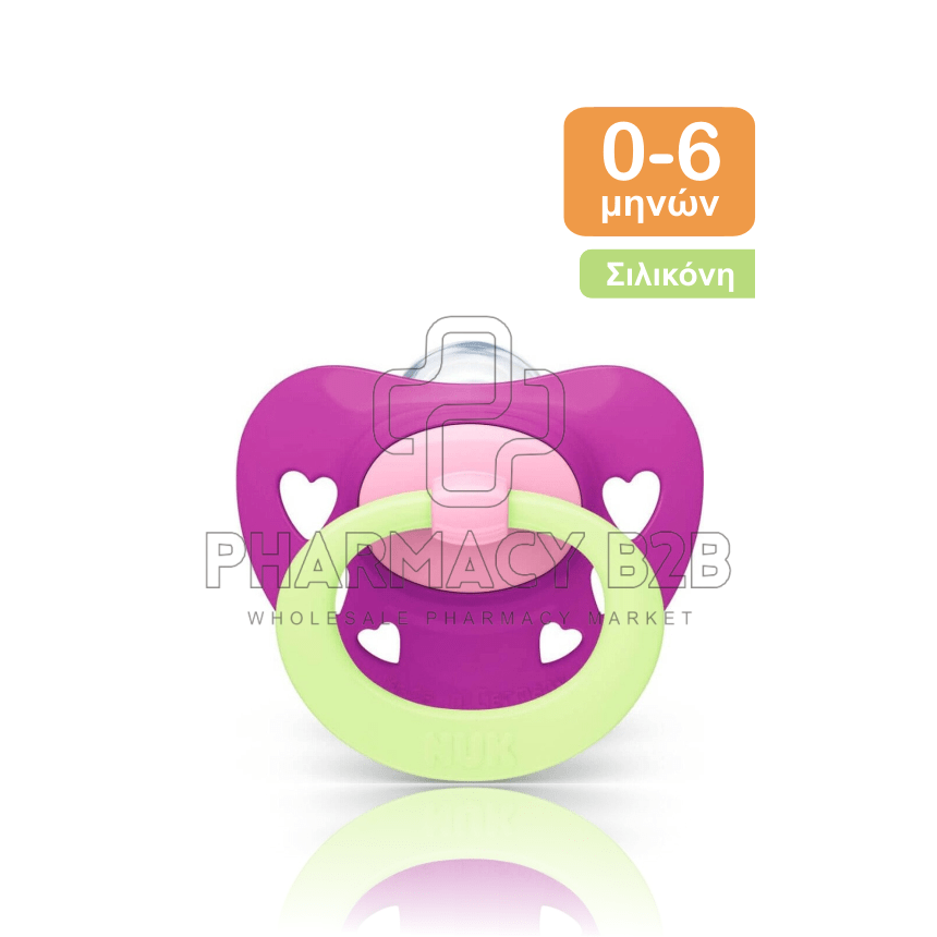 NUK Πιπίλα σιλικόνης Signature night για 0-6 μηνών