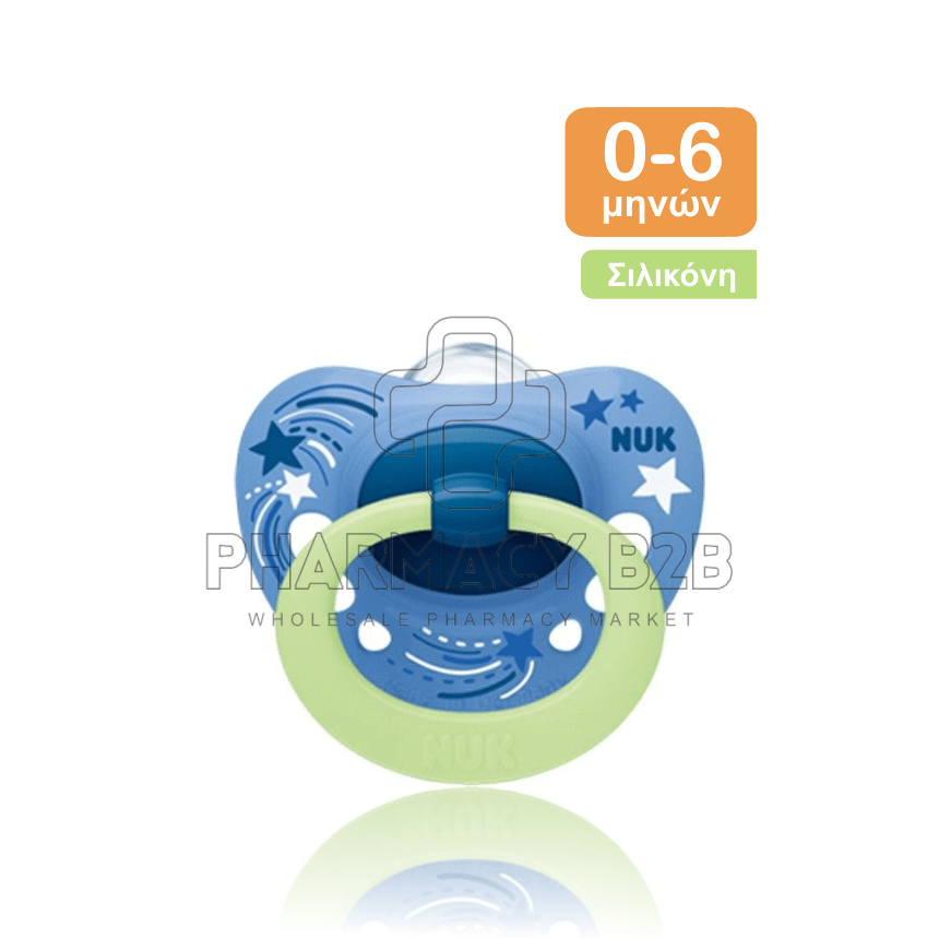 NUK Πιπίλα σιλικόνης Signature night για 0-6 μηνών