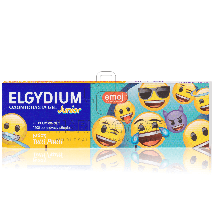 ELGYDIUM JUNIOR Tutti Frutti Emoji Παιδική οδοντόκρεμα για ηλικίες 7 έως 12 ετών 50ml