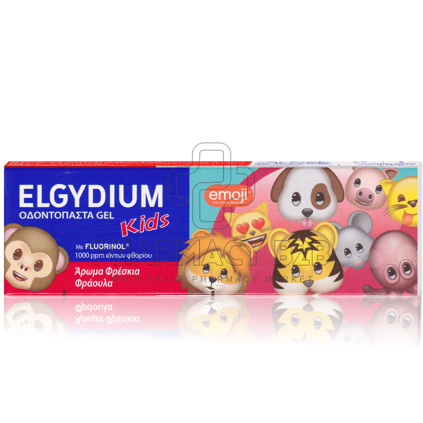 ELGYDIUM KIDS Fresh Strawberry Emoji Παιδική οδοντόκρεμα για ηλικίες 3 έως 6 ετών 50ml